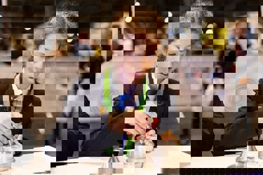 A young person at The Big Bang Fair interacts with one of the displays