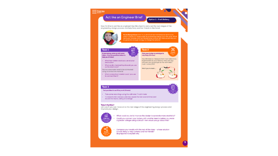 Energy Quest practical lesson 