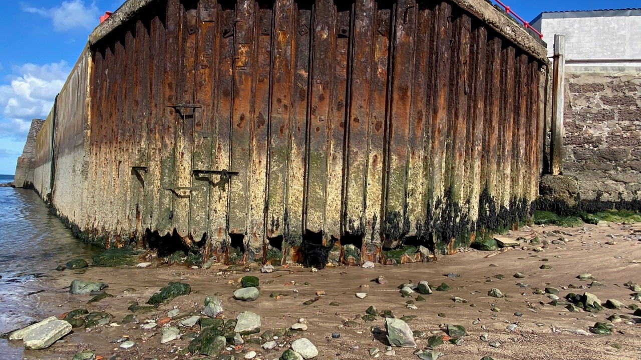 Image showing the corrosion damage at North Bridge Edinburgh using cathodic protection monitoring